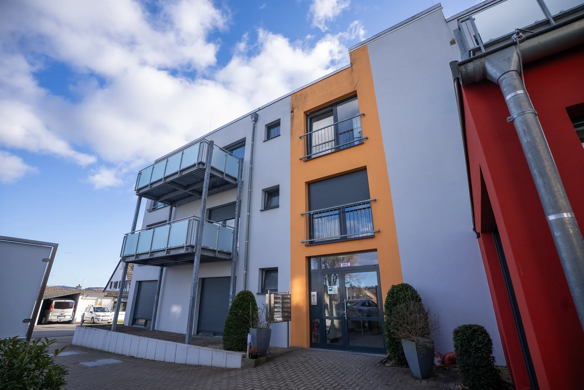 Originalansicht des Hauses und seiner Balkone am Fuchspfad